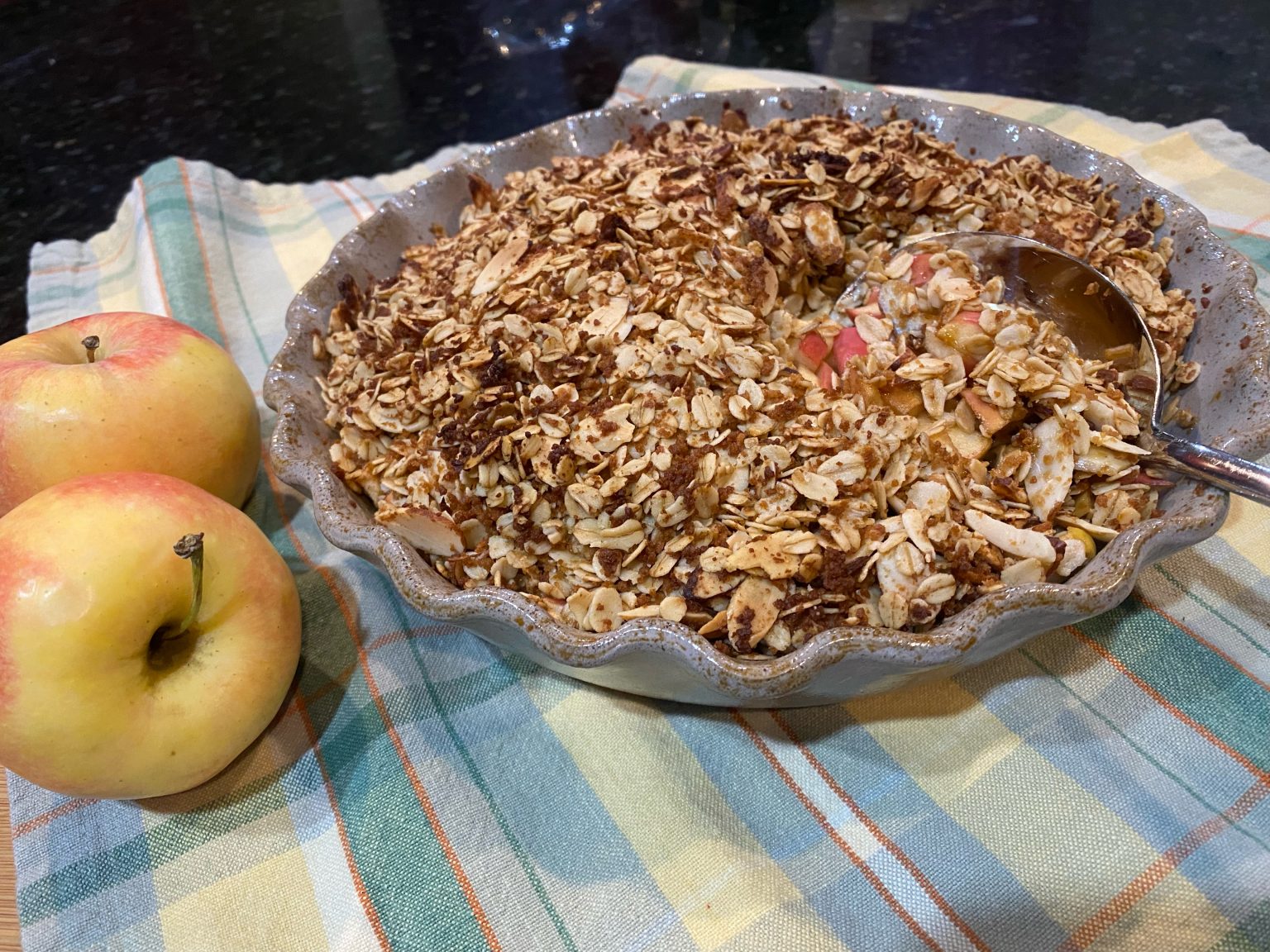 Apple Crisp with Almond Oatmeal Topping Thrive Carolinas
