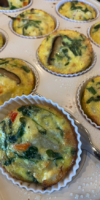 High-protein egg muffins made with vegetables and cottage cheese in a muffin pan